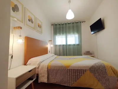 Cama o camas de una habitación en Apartamento Bahía Levante II Águilas