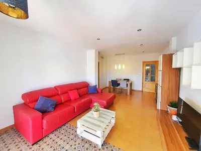 Zona de estar de Amplia Terraza con Piscina, Garaje y Aire Acondicionado - by Aloha Palma