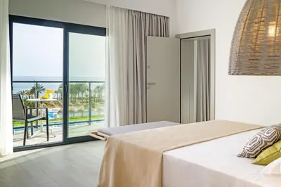 Cama o camas de una habitación en Cabogata Beach Hotel