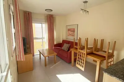 Zona de estar de Atico con Jacuzzi Las Marinas Vera
