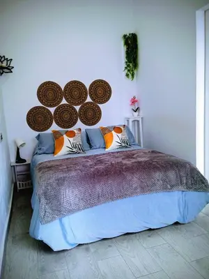 Cama o camas de una habitación en Apartamentos Lax