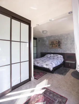 Cama o camas de una habitación en Chalet asosado