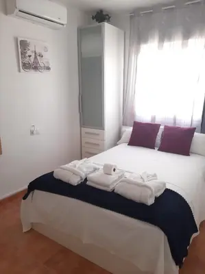 Cama o camas de una habitación en Habitación Avileña Tropical en Aguadulce