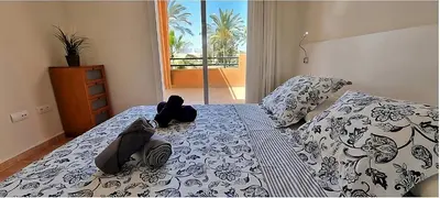 Cama o camas de una habitación en Apartamento en Vera Playa - Primera línea - Vistas al mar