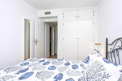 Cama o camas de una habitación en Las Marinicas -Primera línea de la playa-